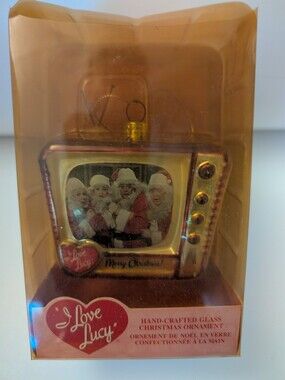 Vintage Kurt Adler "I Love Lucy" TV Glass Christmas Ornament